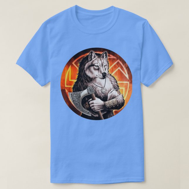 Camiseta Kolovrat Wolf Con Ax (Diseño del anverso)