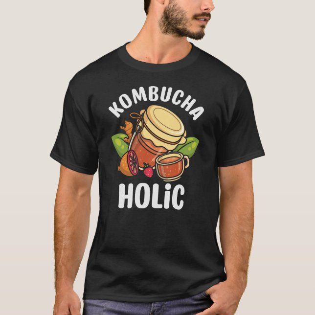 Camiseta Kombuchaholic Mushroom Tea Scoby (Anverso)