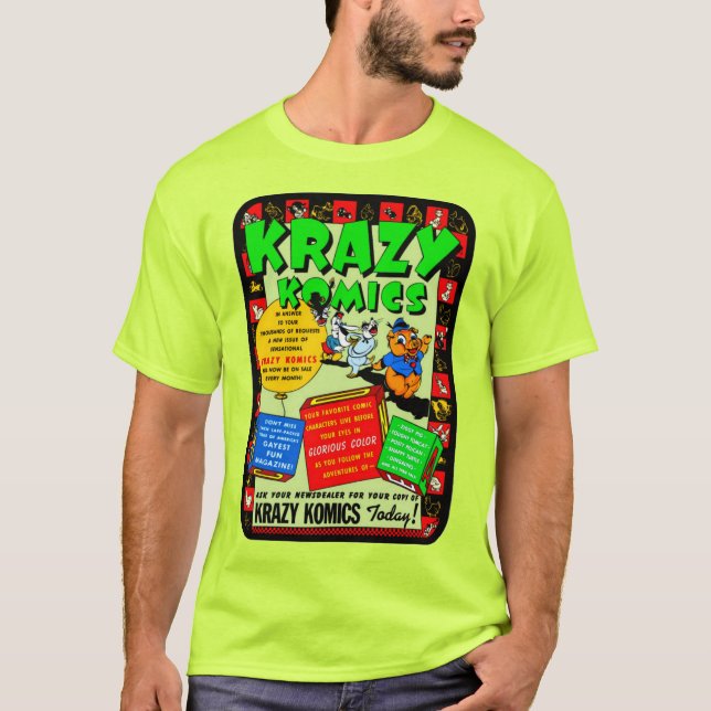 Camiseta Komics KRAZY de los años 40 (Anverso)