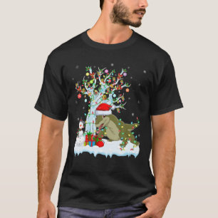 Camiseta Komodo Dragon árbol de navidad iluminando Komodo D