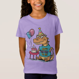 Camiseta Komodo Dragon con gorra de cumpleaños usando humor