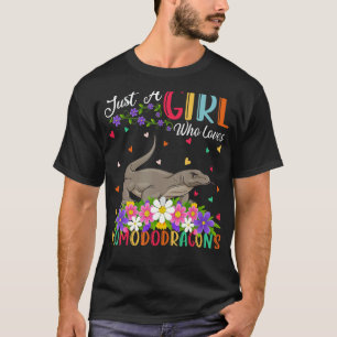 Camiseta Komodo Dragon es un Chica que ama a Komodo Drago