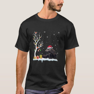 Camiseta Komodo Dragon Santa Hat Festividad del árbol
