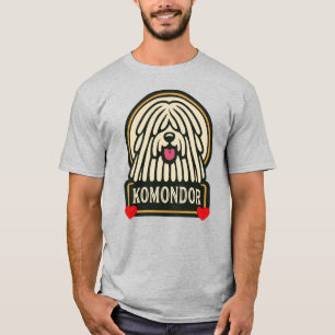Camiseta Komondor El perro pastor húngaro Mop perro con hil