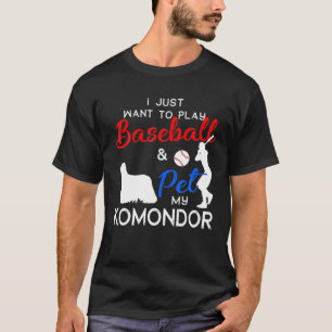Camiseta Komondor Funny Dueño de Perros de Béisbol Lover Xm