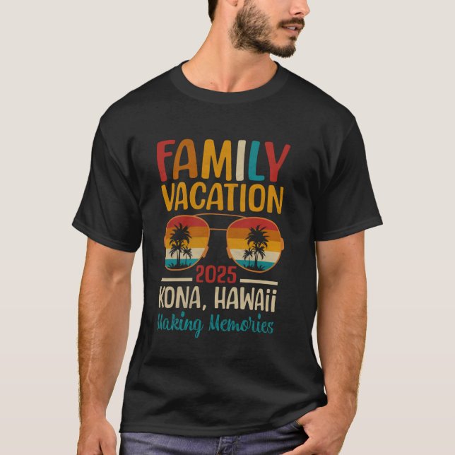 Camiseta Kona Beach Hawaii Matching Family Vacation 2025 (Anverso)