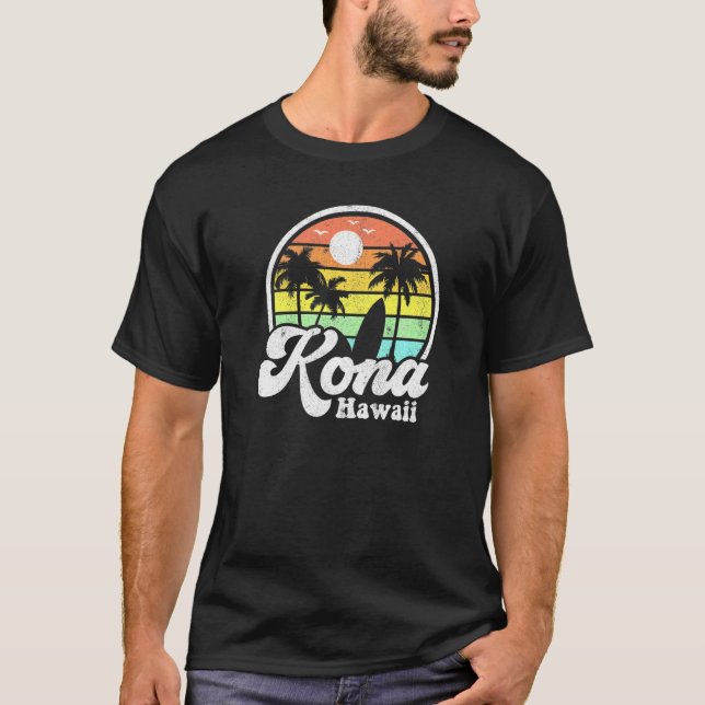 Camiseta Kona Beach Hawaii Surf Hawái Surfing 70 (Anverso)