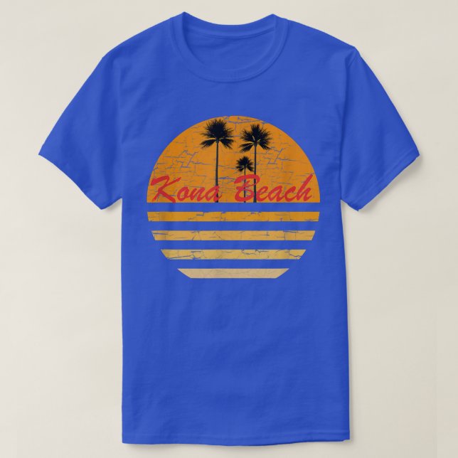 Camiseta Kona Beach Hawaii Vintage Retro70 (Diseño del anverso)
