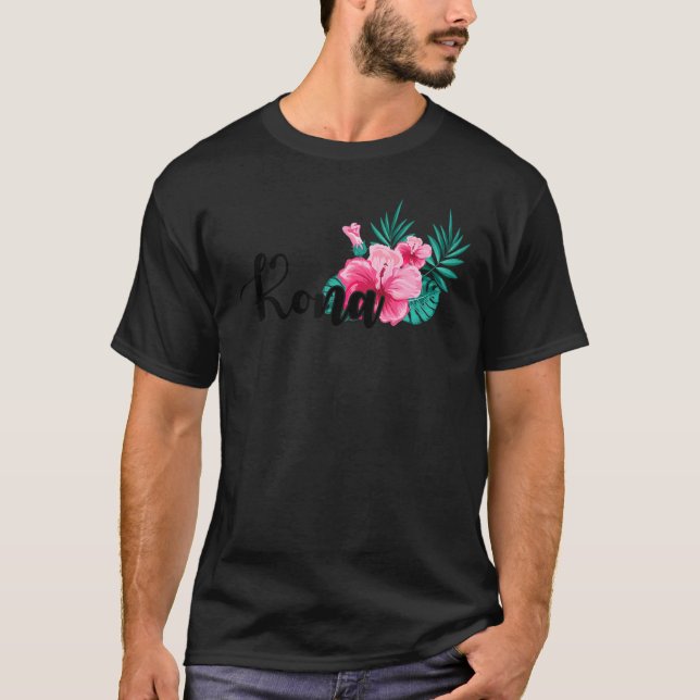 Camiseta Kona Hawaii Cute Hibiscus Flower Hawaii (Anverso)