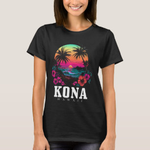 Camiseta Kona Hawaii Hawaii Hibiscus Flowers Surfer Surfer