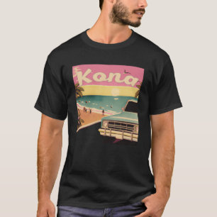 Camiseta Kona Retro Beach Vacation Souvenir Kona Surf