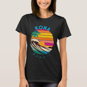 Camiseta Kona Retro Playa Hawaii estilo los años 80