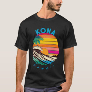 Camiseta Kona Retro Playa Hawaii estilo los años 80