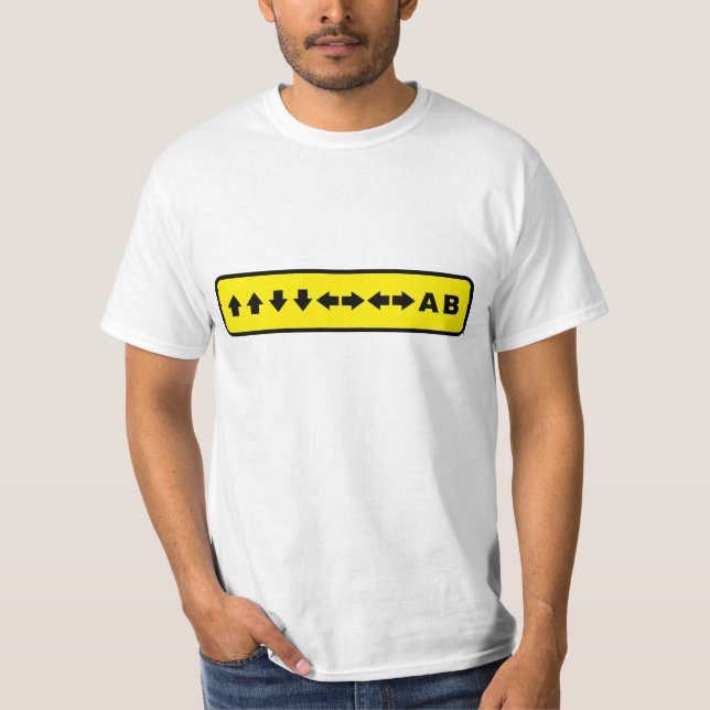Camiseta Konami Code (Yellow) (Anverso)