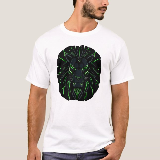 Camiseta Königlicher Löwe – Neon Power (Anverso)