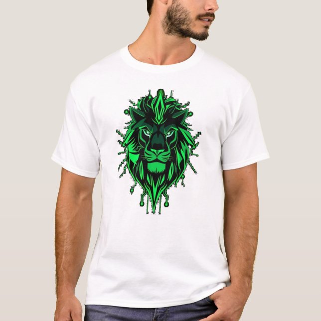 Camiseta Königlicher Löwe – Neon Power (Anverso)
