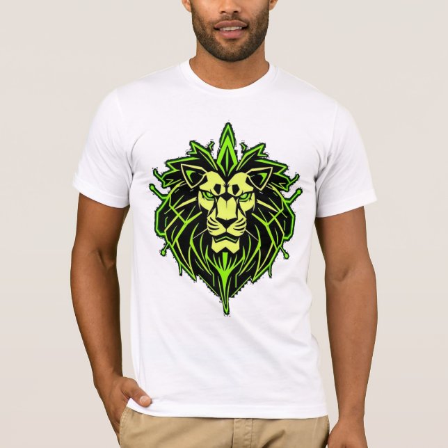 Camiseta Königlicher Löwe – Neon Power (Anverso)