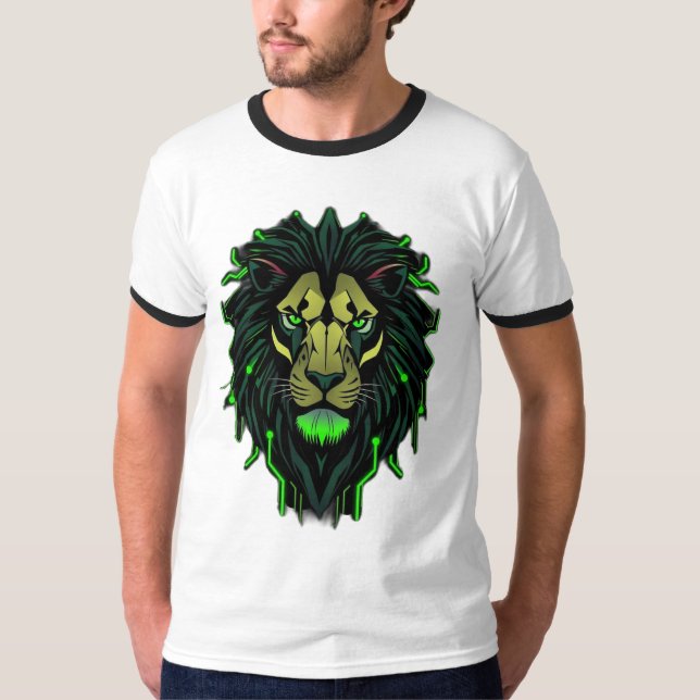 Camiseta Königlicher Löwe – Neon Power (Anverso)