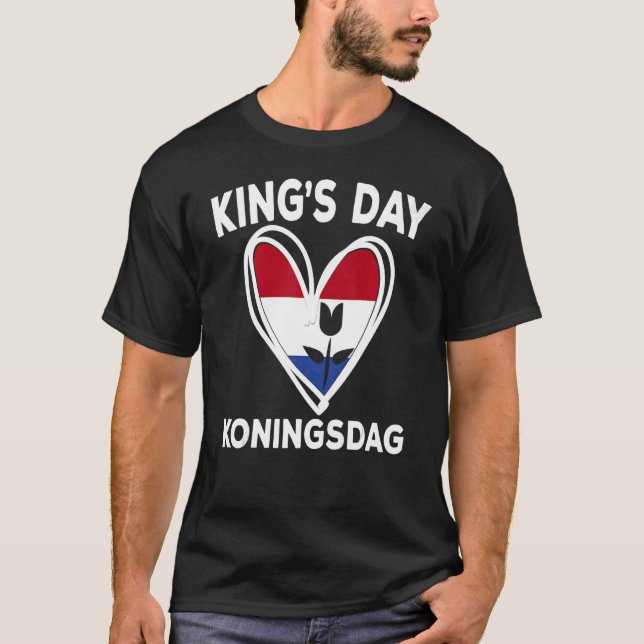 Camiseta Koningsdag Países Bajos 2022 Tulip Heart Kings Day (Anverso)