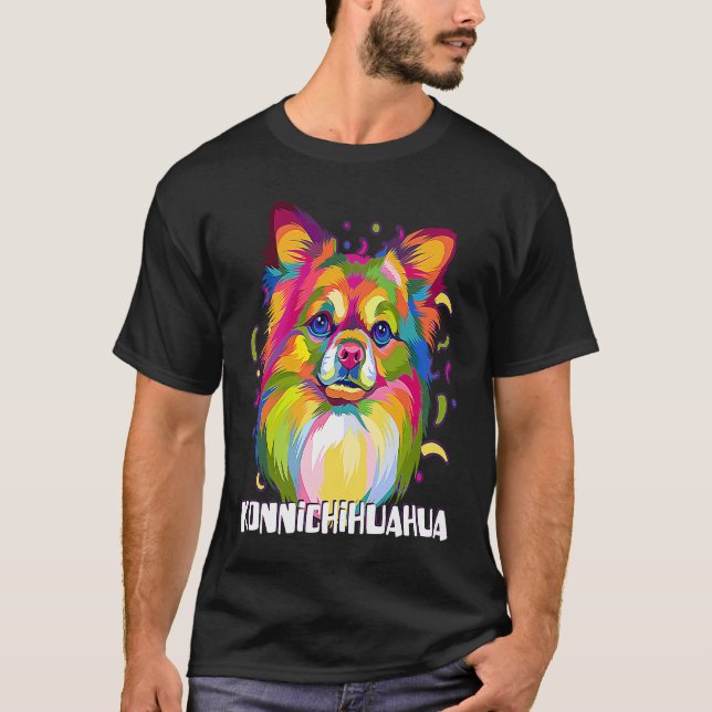 Camiseta Konnichihuahua  Chihuahua Humor Chiwawa Dog (Anverso)