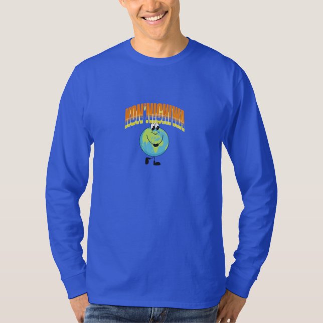 Camiseta "Kon'nichiwa Global Greetings Sonriente Earth (Anverso)