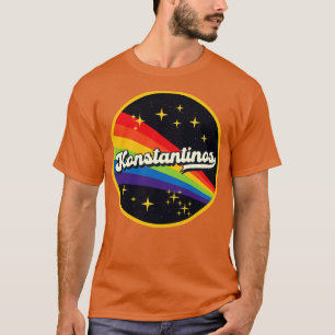 Camiseta Konstantinos Arcoiris en estilo de vintage espacia