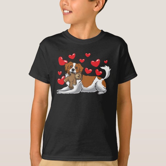 Camiseta Kooikerhondje con animal relleno (Anverso)