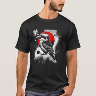 Camiseta Kookaburra. Animal Cool Sumi-e Atardecer.