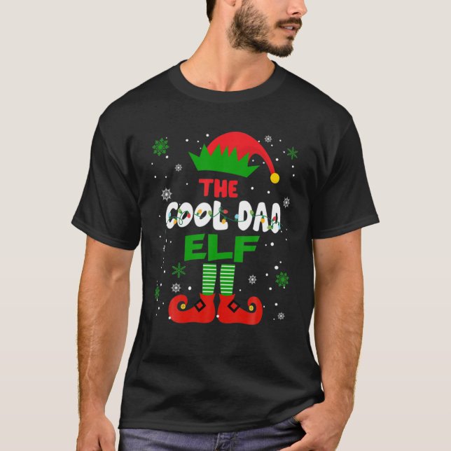 Camiseta Kool Dad Elf Navidades Funny Family Pajama Matchin (Anverso)