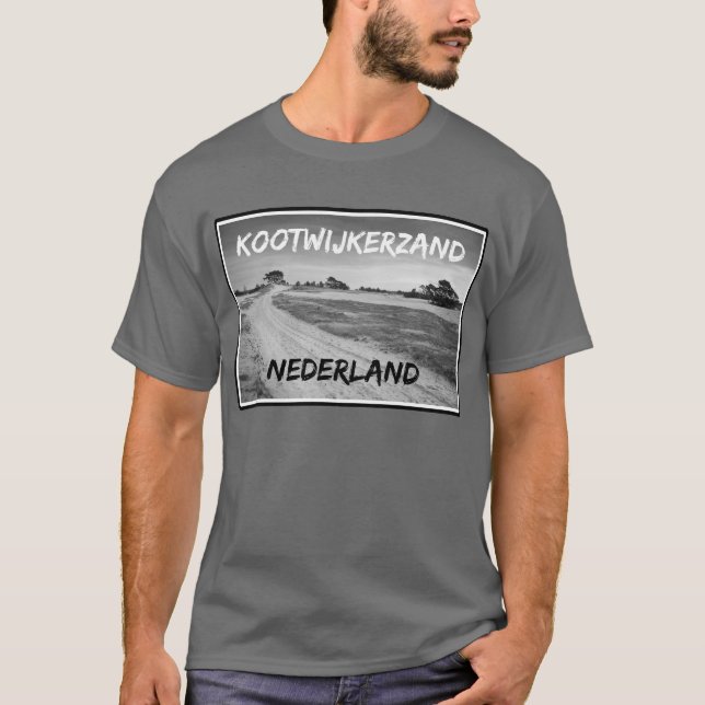 Camiseta Kootwijkerzand, Nederland, blanco y negro (Anverso)