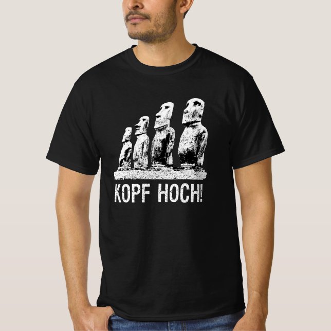 Camiseta Kopf Hoch! Moai Easter Island Rapa Nui (Anverso)