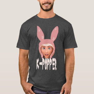 Camiseta Kor South Kor, Chica de KPopper Cute, conejo Gorra
