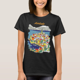 Camiseta Korcula Croacia Ciudad Amurallada Viaje Costero