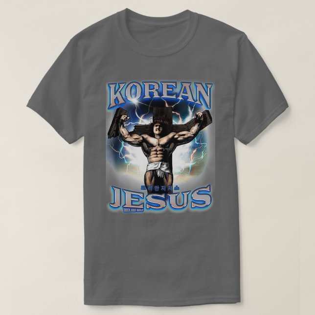 Camiseta Korean Jesus Blue (Diseño del anverso)