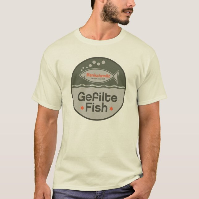 CAMISETA KOSHER DE LOS PESCADOS DE GEFILTE (Anverso)