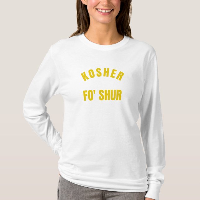Camiseta Kosher Para Shure Funny Jewish Kashrut Pareve (Anverso)