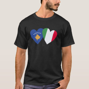 Camiseta Kosovo Italia Bandera Corazón Kosova Raíces Italia