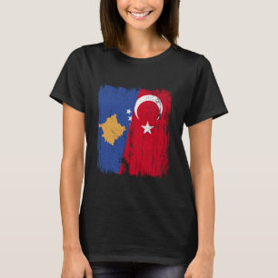 Camiseta Kosovo Turquía Media Bandera Turkiye Kosovar Turco
