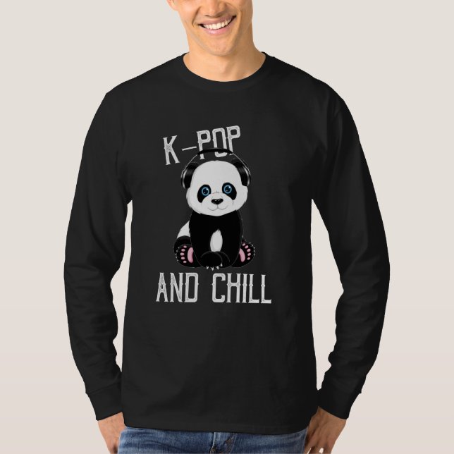 Camiseta Kpop and Chill Cute Panda Graphic (Anverso)