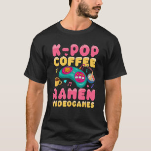 Camiseta KPop Café Ramen Videojuegos Regalo japonés Anime G