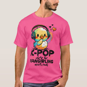 Camiseta Kpop Donde Los Fangirling Nunca Terminan El Pato K