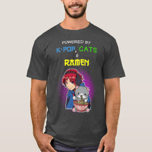 Camiseta KPop Funny Ramen Lover Cat Lover música pop corean