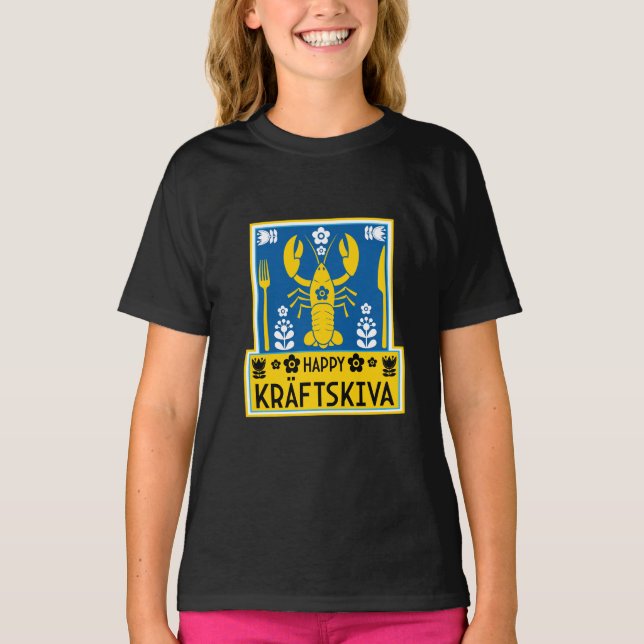 Camiseta Kräftskiva - Fiesta sueco de langostas (Anverso)