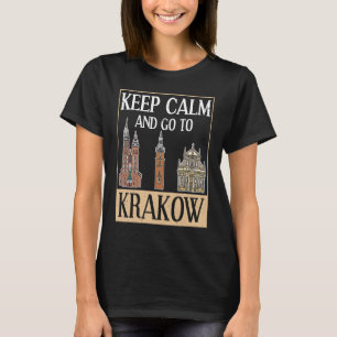 Camiseta Krakau Polonia City Skyline Map Viaje