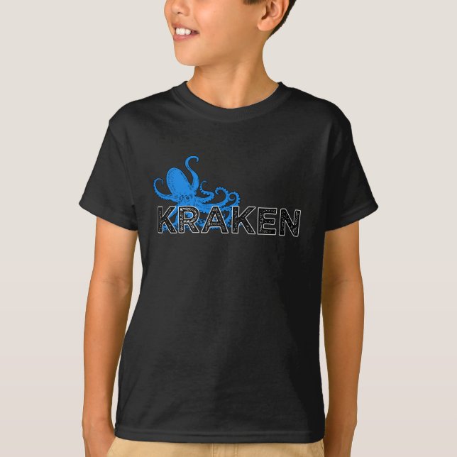 Camiseta Kraken - azul (Anverso)