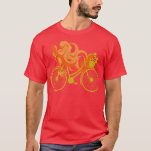 Camiseta Kraken Cyclist Funny Biker Gige Octopus