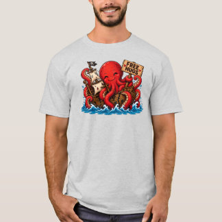 Camiseta Kraken de Abrazos Gratis! Monstruo Marino DND Ador