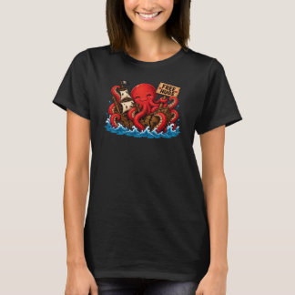 Camiseta Kraken de Abrazos Gratis! Monstruo Marino DND Ador