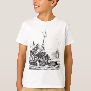 Camiseta Kraken Eatting un velero
