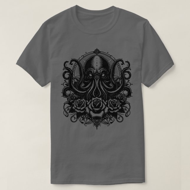 Camiseta kraken gótico (Diseño del anverso)
